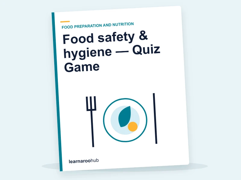 Food safety & hygiene — Quiz Game — quiz cover