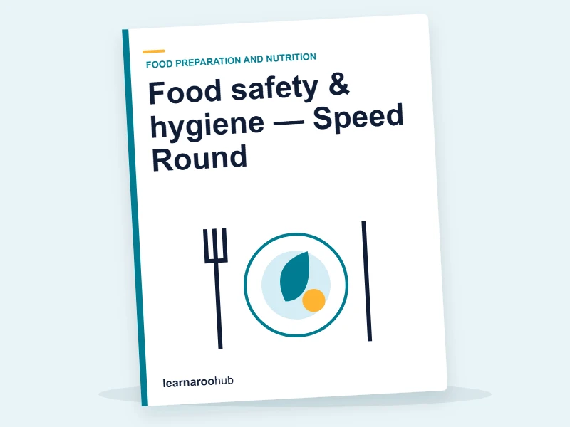 Food safety & hygiene — Speed Round — quiz cover