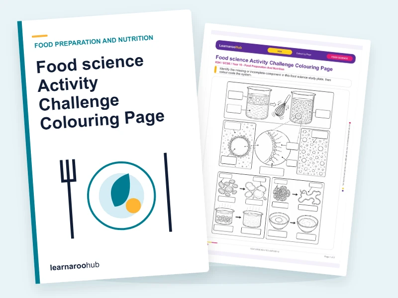 Food science Activity Challenge Colouring Page — colouring sheets cover