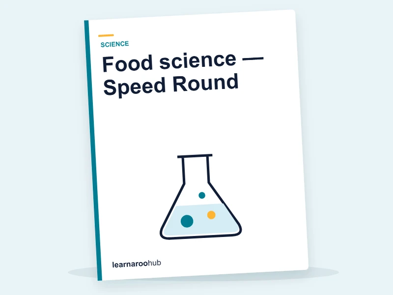 Food science — Speed Round — quiz cover