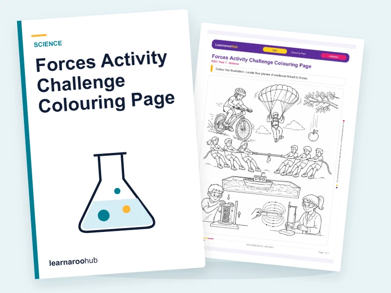 Forces Activity Challenge Colouring Page — colouring sheets cover
