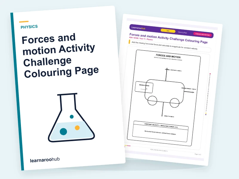Forces and motion Activity Challenge Colouring Page — colouring sheets cover