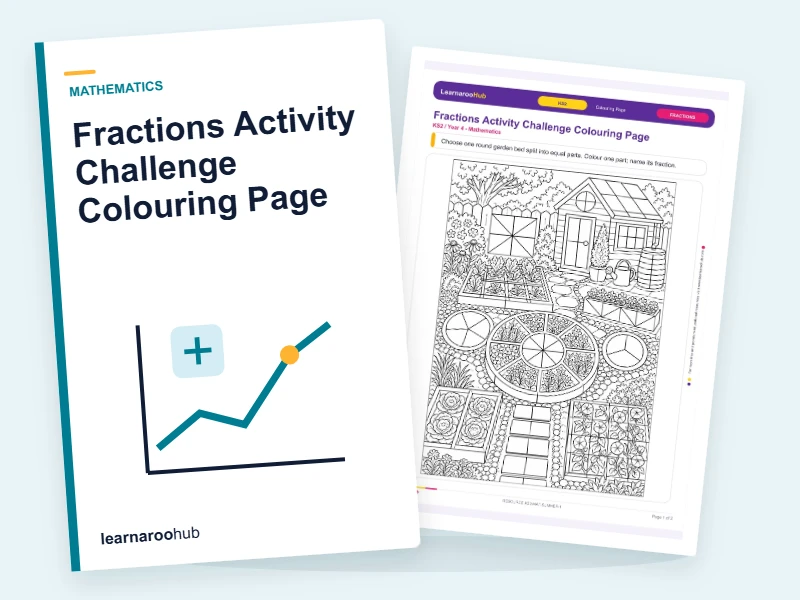 Fractions Activity Challenge Colouring Page — colouring sheets cover