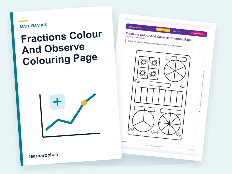 Fractions Colour And Observe Colouring Page — colouring sheets cover