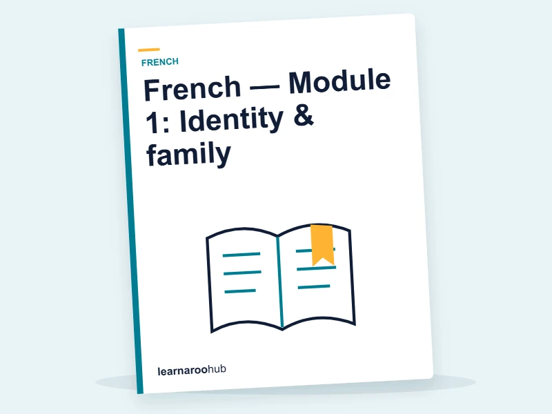 French — Module 1: Identity & family — e-learning module cover