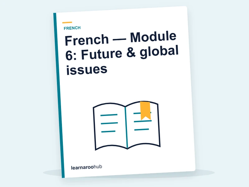 French — Module 6: Future & global issues — e-learning module cover