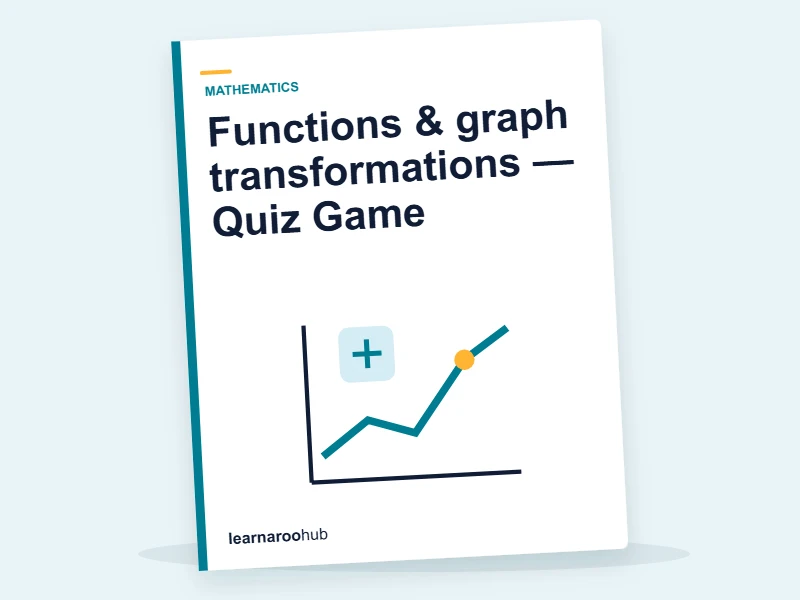 Functions & graph transformations — Quiz Game — quiz cover