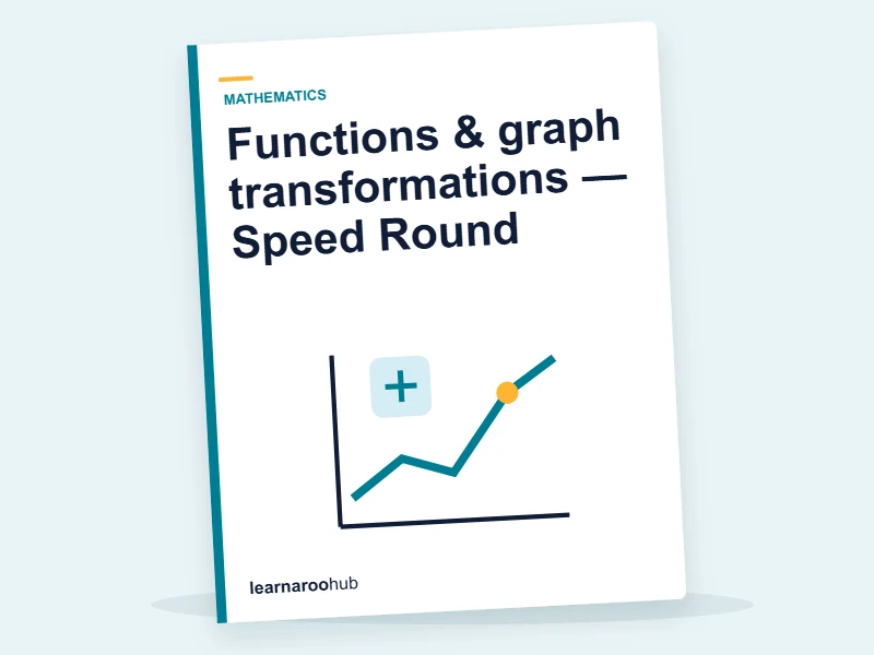Functions & graph transformations — Speed Round — quiz cover