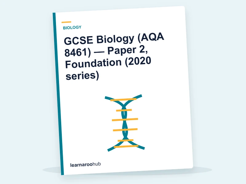 GCSE Biology (AQA 8461) — Paper 2, Foundation (2020 series) — mock practice paper cover