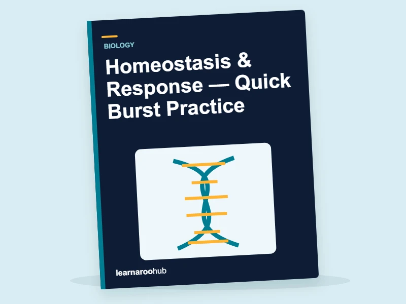 GCSE Biology: Homeostasis & Response — Quick Burst Practice — activity book cover