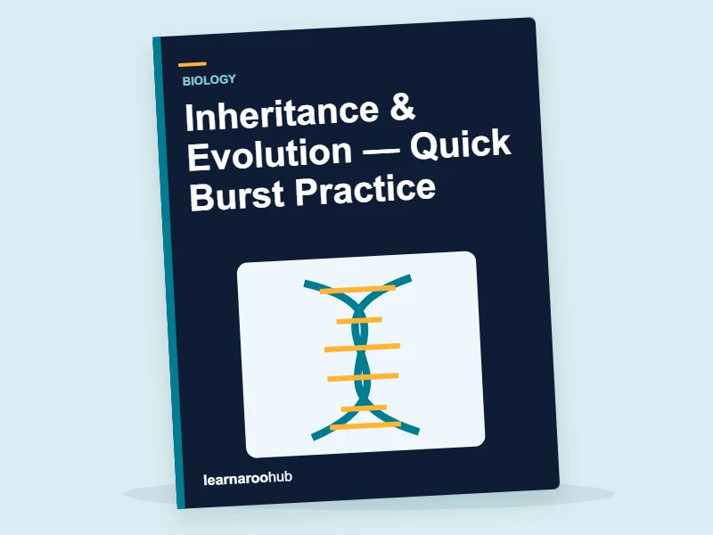 GCSE Biology: Inheritance & Evolution — Quick Burst Practice — activity book cover