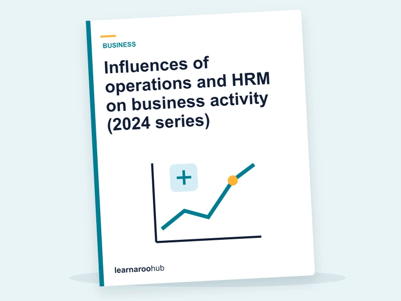 GCSE Business (AQA 8132) — Paper 1: Influences of operations and HRM on business activity (2024 series) — mock practice paper cover