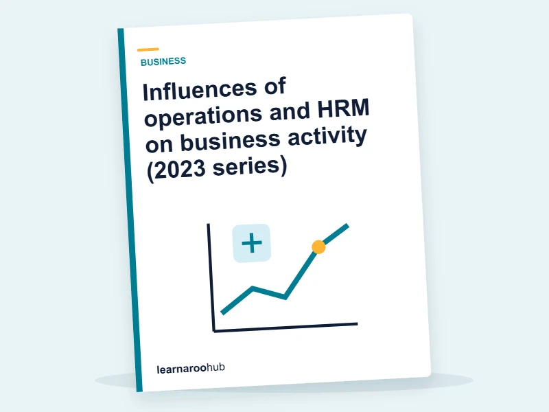 GCSE Business (AQA 8132) — Paper 1: Influences of operations and HRM on business activity (2023 series) — mock practice paper cover