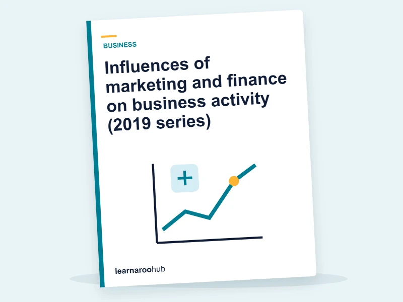 GCSE Business (AQA 8132) — Paper 2: Influences of marketing and finance on business activity (2019 series) — mock practice paper cover