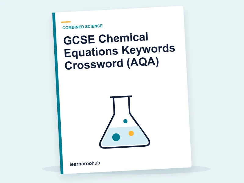 GCSE Chemical Equations Keywords Crossword (AQA) — printable / pdf cover