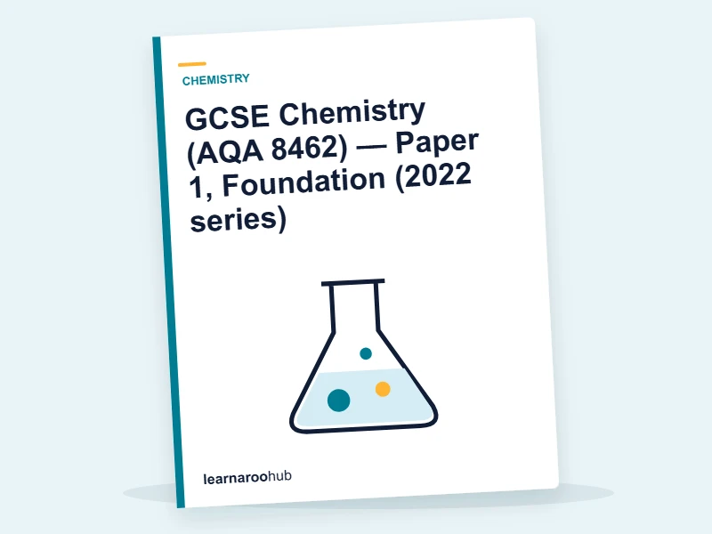 GCSE Chemistry (AQA 8462) — Paper 1, Foundation (2022 series) — mock practice paper cover