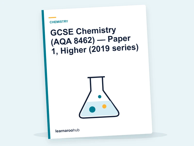 GCSE Chemistry (AQA 8462) — Paper 1, Higher (2019 series) — mock practice paper cover