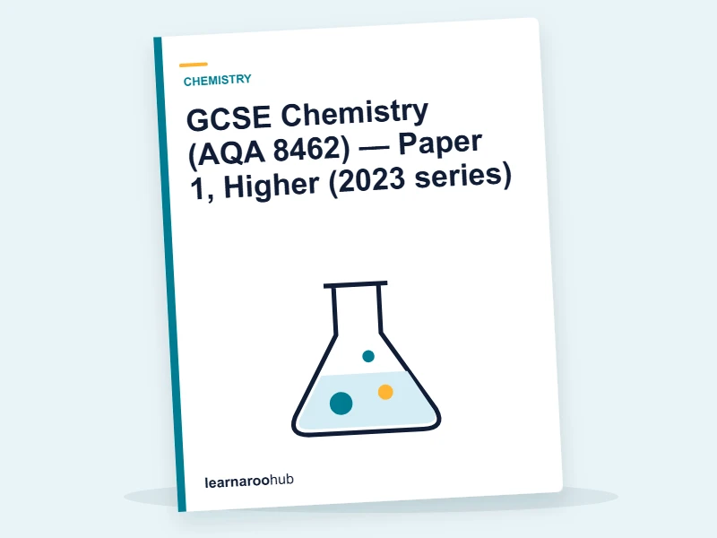 GCSE Chemistry (AQA 8462) — Paper 1, Higher (2023 series) — mock practice paper cover
