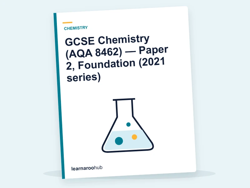 GCSE Chemistry (AQA 8462) — Paper 2, Foundation (2021 series) — mock practice paper cover