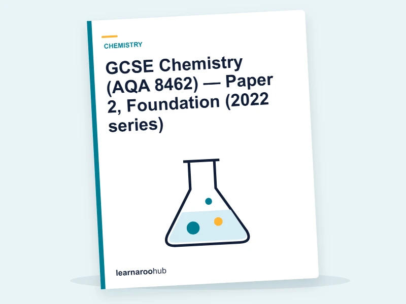 GCSE Chemistry (AQA 8462) — Paper 2, Foundation (2022 series) — mock practice paper cover