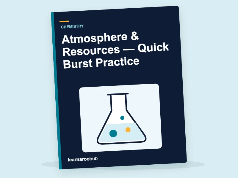GCSE Chemistry: Atmosphere & Resources — Quick Burst Practice — activity book cover