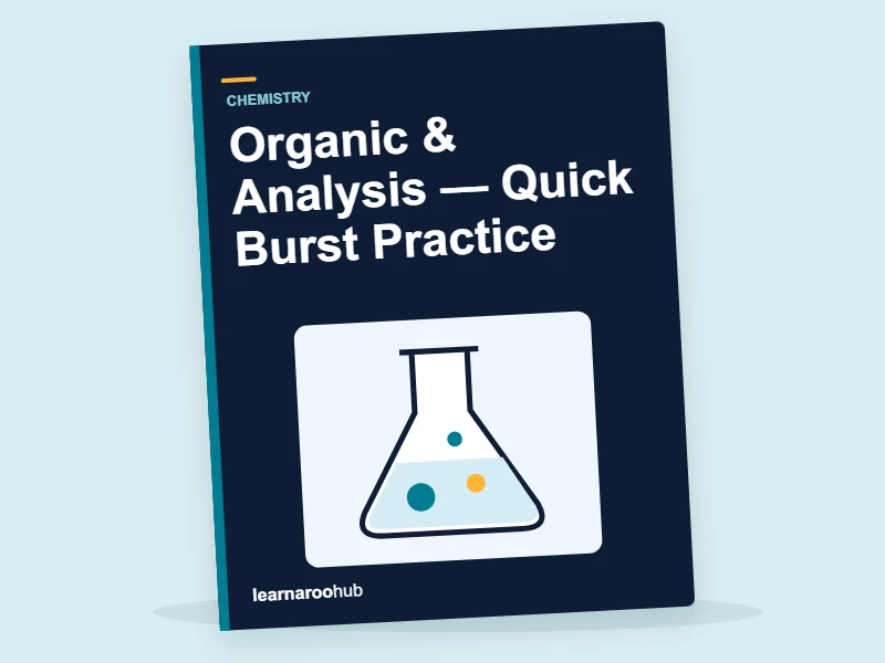 GCSE Chemistry: Organic & Analysis — Quick Burst Practice — activity book cover