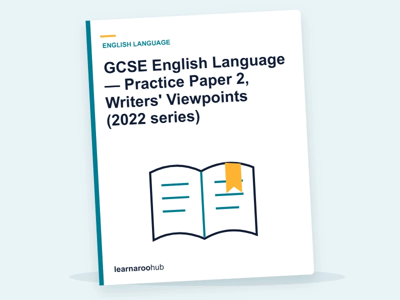GCSE English Language — Practice Paper 2, Writers' Viewpoints (2022 series) — mock practice paper cover
