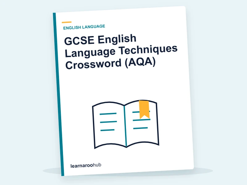 GCSE English Language Techniques Crossword (AQA) — printable / pdf cover
