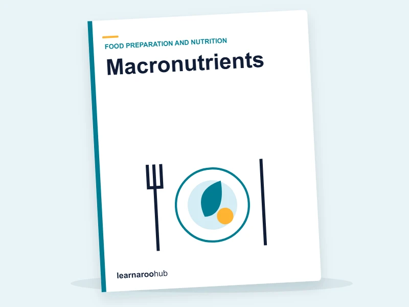 GCSE Food Prep & Nutrition — Module 1: Macronutrients — e-learning module cover