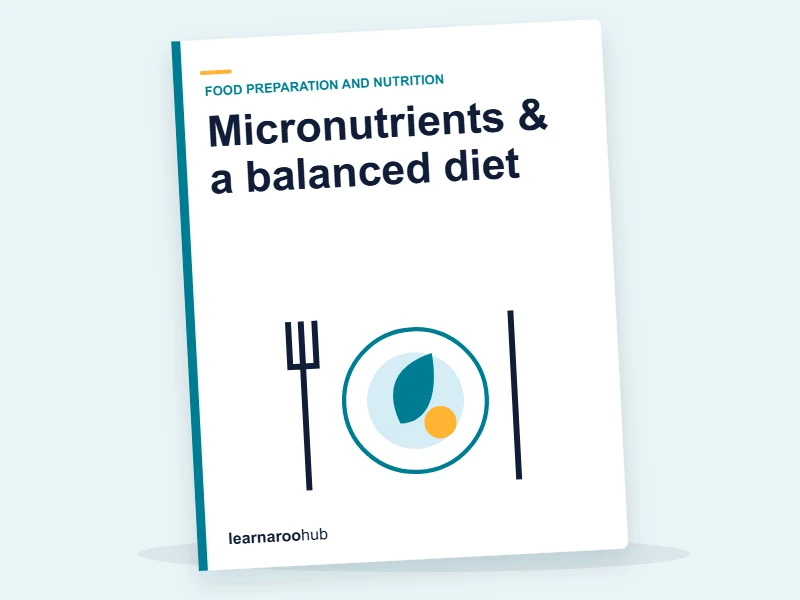 GCSE Food Prep & Nutrition — Module 2: Micronutrients & a balanced diet — e-learning module cover