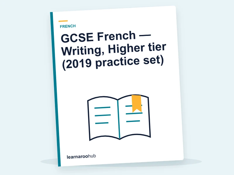 GCSE French — Writing, Higher tier (2019 practice set) — mock practice paper cover