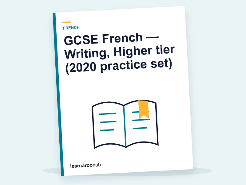 GCSE French — Writing, Higher tier (2020 practice set) — mock practice paper cover