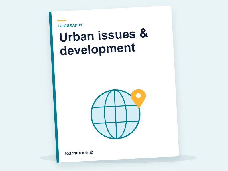 GCSE Geography — Module 5: Urban issues & development — e-learning module cover