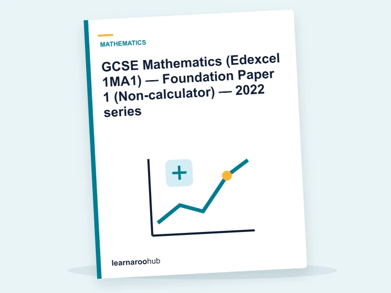 GCSE Mathematics (Edexcel 1MA1) — Foundation Paper 1 (Non-calculator) — 2022 series — mock practice paper cover