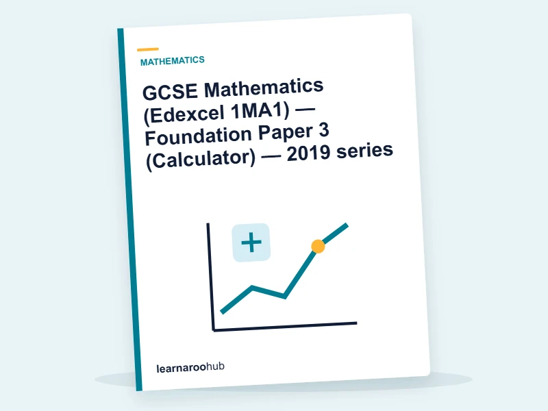 GCSE Mathematics (Edexcel 1MA1) — Foundation Paper 3 (Calculator) — 2019 series — mock practice paper cover