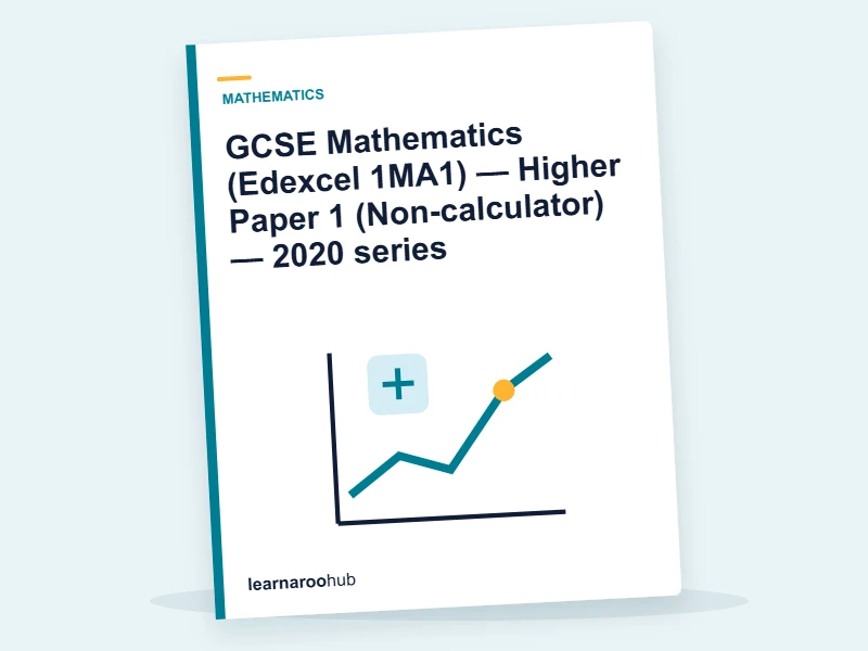 GCSE Mathematics (Edexcel 1MA1) — Higher Paper 1 (Non-calculator) — 2020 series — mock practice paper cover