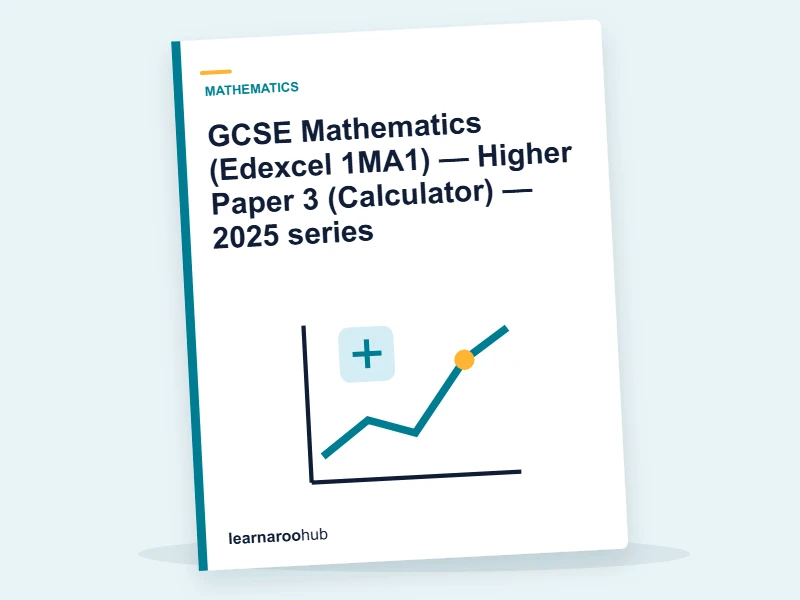 GCSE Mathematics (Edexcel 1MA1) — Higher Paper 3 (Calculator) — 2025 series — mock practice paper cover