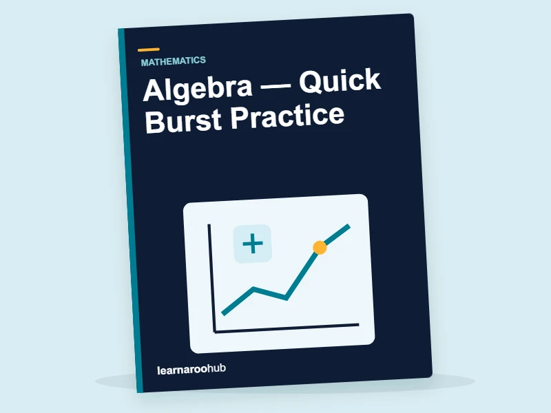 GCSE Maths: Algebra — Quick Burst Practice — activity book cover