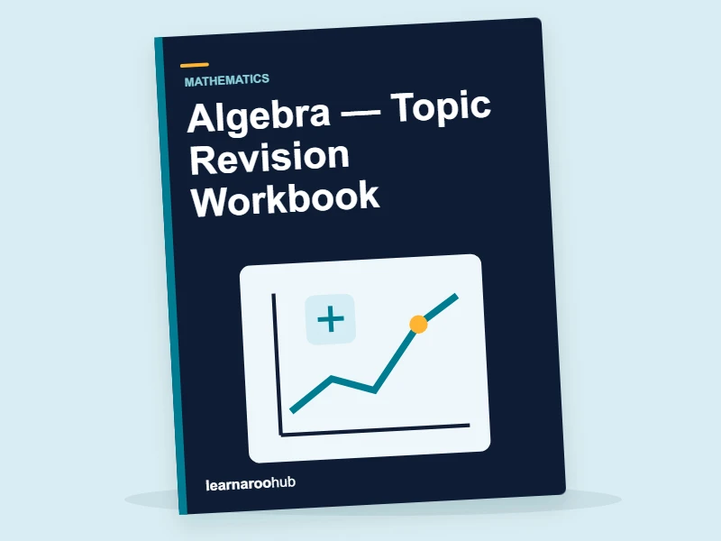 GCSE Maths: Algebra — Topic Revision Workbook — activity book cover