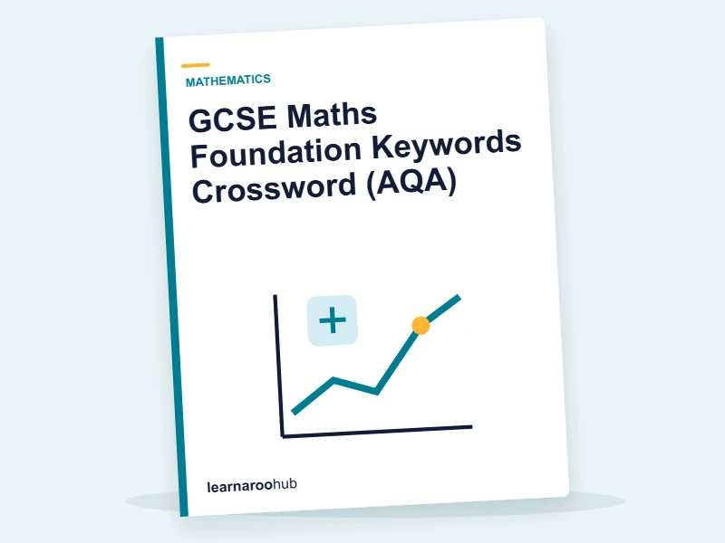 GCSE Maths Foundation Keywords Crossword (AQA) — printable / pdf cover