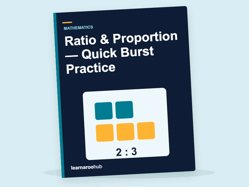 GCSE Maths: Ratio & Proportion — Quick Burst Practice — activity book cover