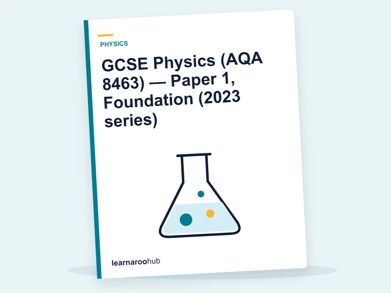 GCSE Physics (AQA 8463) — Paper 1, Foundation (2023 series) — mock practice paper cover