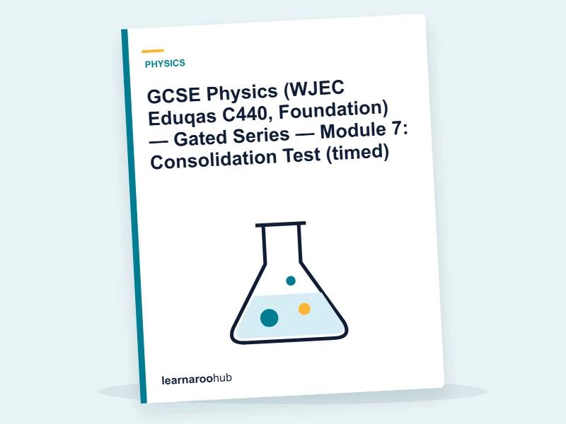 GCSE Physics (WJEC Eduqas C440, Foundation) — Gated Series — Module 7: Consolidation Test (timed) — quiz cover