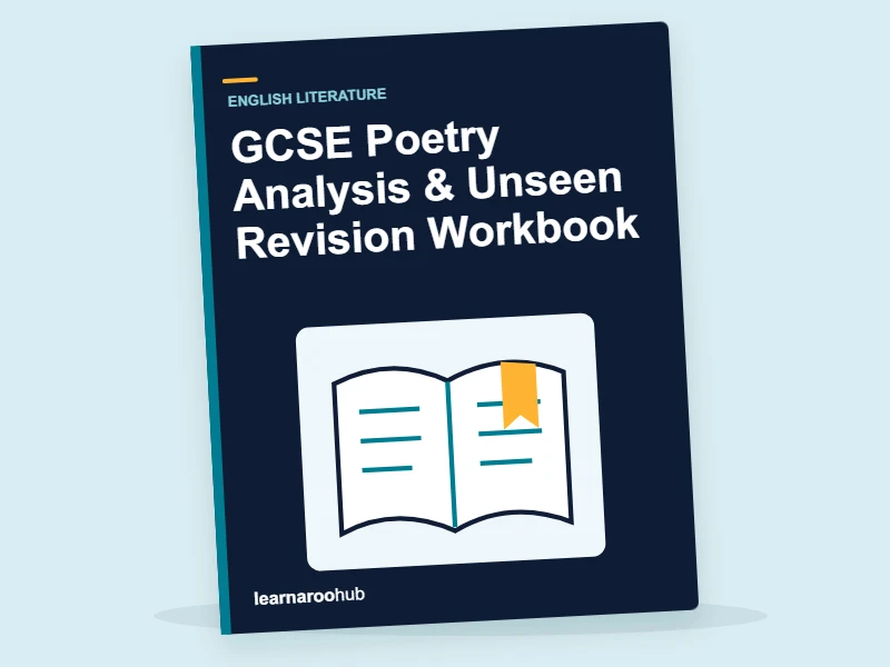 GCSE Poetry Analysis & Unseen Revision Workbook — activity book cover
