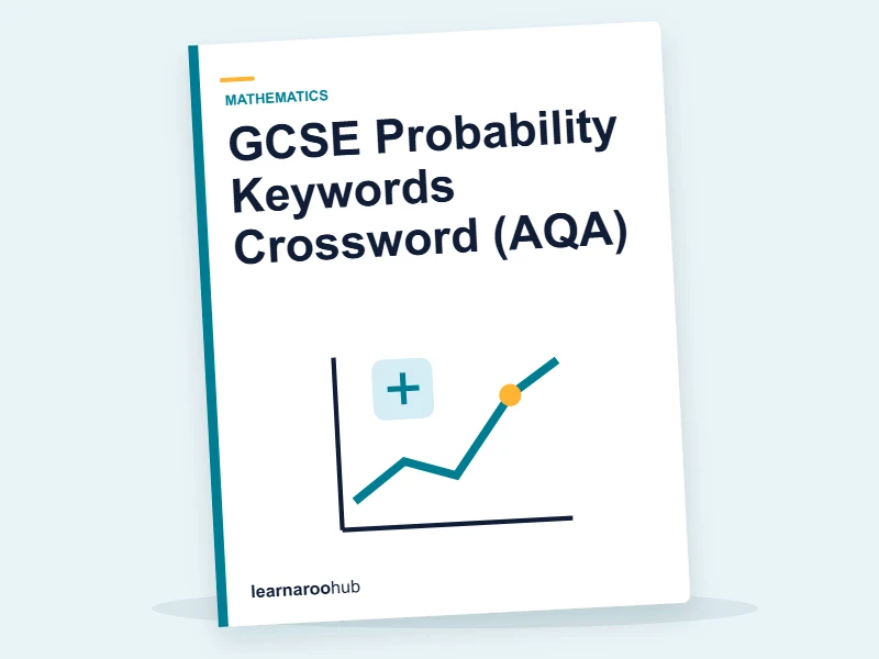 GCSE Probability Keywords Crossword (AQA) — printable / pdf cover
