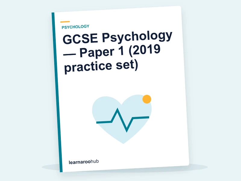GCSE Psychology — Paper 1 (2019 practice set) — mock practice paper cover