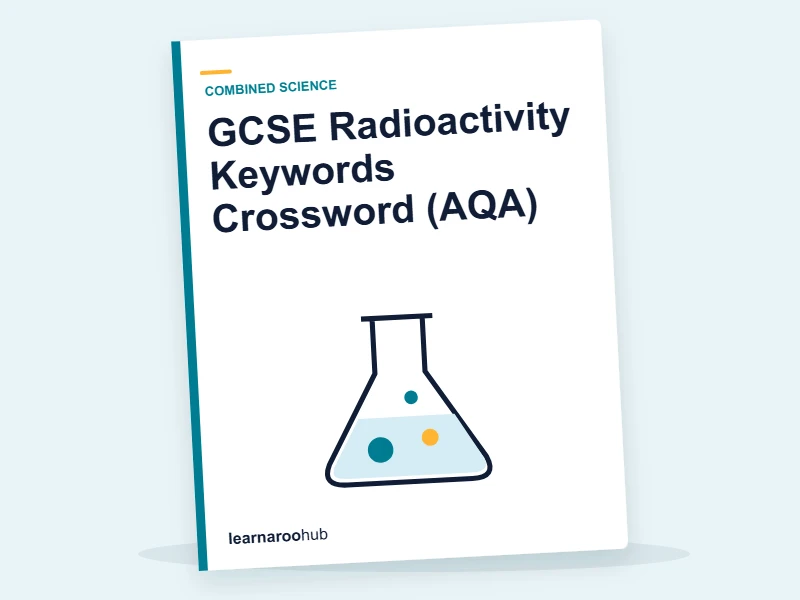 GCSE Radioactivity Keywords Crossword (AQA) — printable / pdf cover