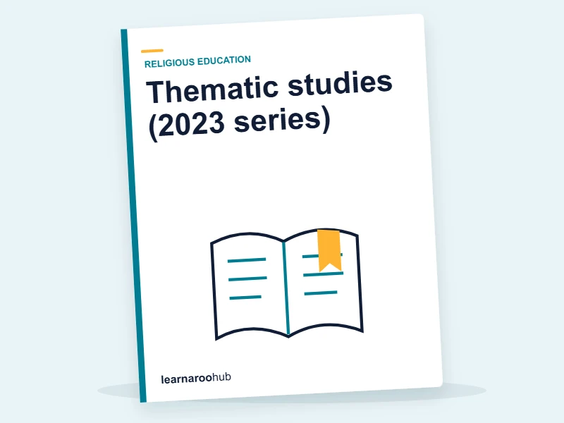 GCSE Religious Studies A (AQA 8062) — Paper 2: Thematic studies (2023 series) — mock practice paper cover