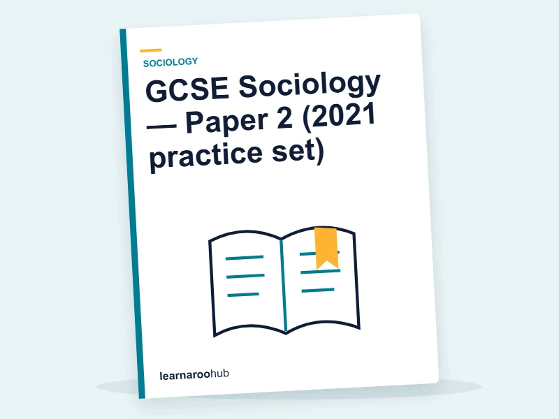 GCSE Sociology — Paper 2 (2021 practice set) — mock practice paper cover