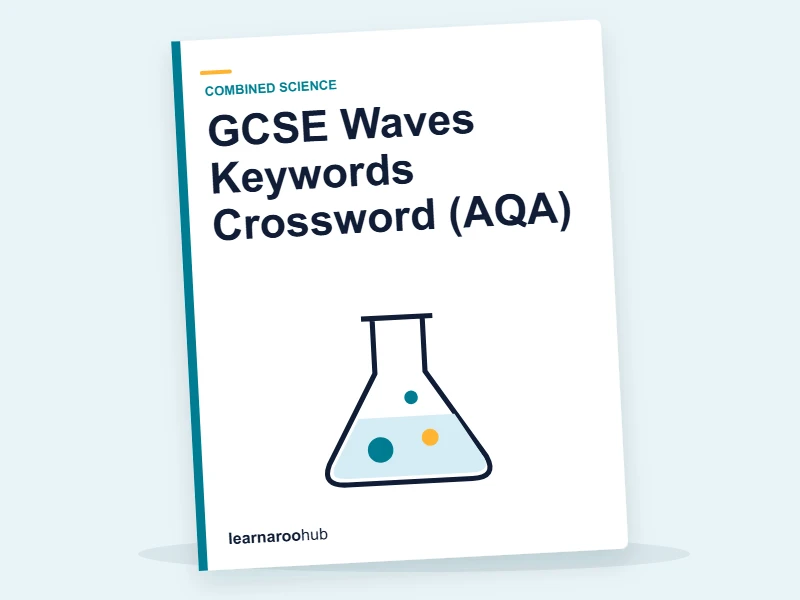 GCSE Waves Keywords Crossword (AQA) — printable / pdf cover